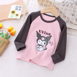 2-5Yrs Kuromi Pink Lengan Panjang Katun Kaos Anak Perempuan