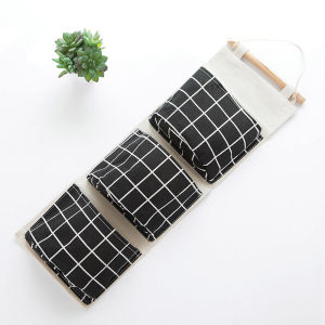 Hanging Bag Practicality Laundry Bag Washable 3 Compartments Waterproof Office Small Items Bathroom