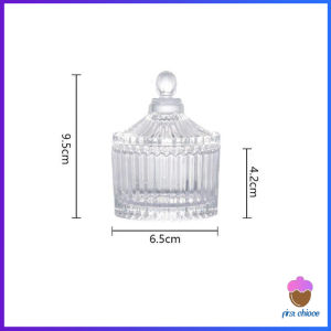 First Chioce  ถ้วยแก้ว+ฝาปิด ถ้วยแก้วคริสตัลพร้อมฝาปิด ถ้วยผอบ สไตล์ยุโรป Crystal glass jar