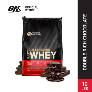 Optimum Nutrition Gold Standard 100% Whey Protein 10 LBs | Double Rich Chocolate | Primary Source Isolate