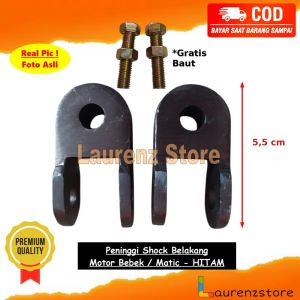 peninggi shock belakang matic metic metik bebek honda yamaha suzuki xride supra beat mio dll pangkon bentuk u - naik 3 cm