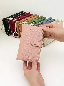 Medium Size Womens Wallet Large Capacity Dual Functionality Unique Design High-End Feeling Document Bag Multi-Card Holder Wallet㏇0706