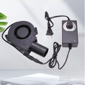 พัดลมหอยโข่ง ปรับได้ 9733 DC12v พัดลมโบลเวอร์ พร้อมอะแดปเตอร์แปลงไฟฟ้า AC 220V เป็นDC12V