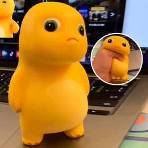 （Super Fan) tress Relief Dinosaur Toy Elastic Peach Squeeze Decompression Toy Cute Girly Yellow Toy Decompression Toys ChildrenS Tricky Toys Home Decoration