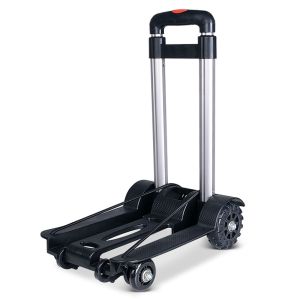 (SG Seller) Folding Hand Truck Aluminium Alloy Foldable Hand Cart Portable Luggage 4 Wheel Folding Trolley Cart PL115