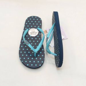 รองเท้าแตะ ลายจุด Hippo Bloo สีกรมตัดฟ้า โทนเข้ม 12 สี รองเท้าใส่อยู่บ้าน sandals ฮิปโป บลู