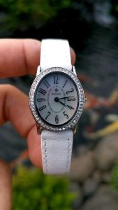 Đồng Hồ Nữ Si Nhật KALENE - SOLAR MOVT - 15A1S - Bezel Pha lê Mới 99% G.23