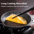 JEETEE Marble Stone Non Stick Frying Pan with Lid Die-cast Cooking Pan, kuali leper tak melekat Suitable for Gas and Induction Stove 20/24/28CM. 