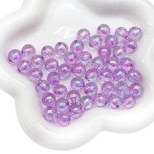 20Pcs/bag 8/10/12mm 96 Side Earth Bead Colorful Acrylic Loose Beads for DIY Earring Necklace Bracelet Making Accessories