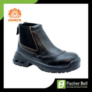 Kings KWD106 Chelsea Leather Elastic Sided Safety Boot (Black)