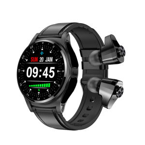 TWS 2-in-1 Smartwatch 1.39-inch HD Screen Bluetooth Calls Recording Stopwatch NFC Remote Control Camera Fucntion Healty Monitor