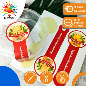 Sticker Segel Lebaran Cetak Stiker Toples Segel Idul Fitri Buzz Gell