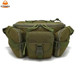 Multipurpose Waist Pack Nylon Portable Fishing Tackle Waist Bag Waterproof Large Capacity for Camping Hiking Traveling Running