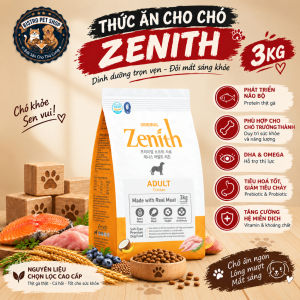 Thức ăn hạt mềm Zenith cho chó trưởng thành Túi 3kg/1.2kg vị thịt gà giúp cơ bắp săn chắc tiêu hoá khoẻ giảm mùi hôi