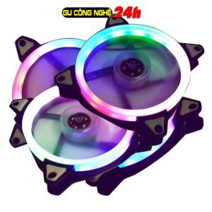 Quạt Tản Nhiệt Fan Case 12cm Chakenget V2.1 Dual Ring - Led Nhiều Màu -dc5048