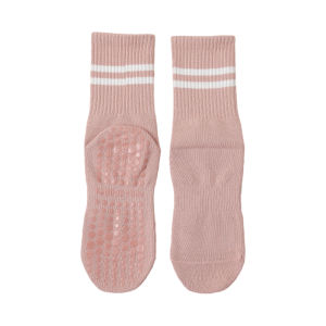 Anti-Slip Bottom Yoga Socks Pilates Ballet Socks Womens Cotton Medium Tube Zumba Fitness Socks Workout Sport Socks Stokin