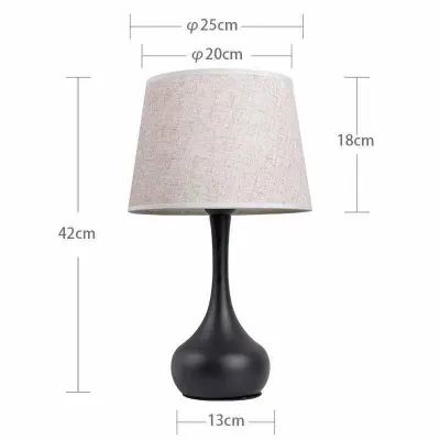 L&H（COD）Eye protection desk lamp LED study room living room bedroom bedside European style lamp creative [Free bulb]