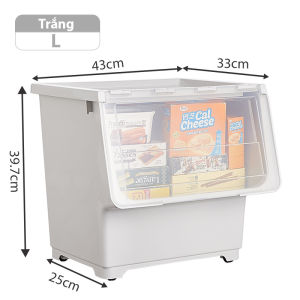 Hộp Đựng Đồ Nắp Lật Thùng Đựng Đồ Dùng Đa Năng Hộp đựng Đồ Chơi Có Thể Xếp Chồng Siêu Tiện Gọn Nắp trong suốt  Có bánh xe di chuyển