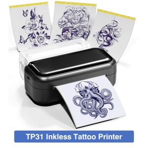 Tattoo Stencil เครื่องพิมพ์ ขนาดกะทัดรัด Tattoo printer รุ่น TP31 พิมพ์ลวดลายและเส้นที่ชัดเจนและแม่นยำ