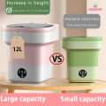 12L Portable Foldable Mini Washing Machine with Spin Dry Basket Compact Washer Travel, Dorm, Camping, 3 Smart Wash Modes. 