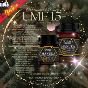 [Early Bird Price] Settlers Honey Manuka UMF 15+ (250g) 100% Pure NZ 麦卢卡蜂蜜 Madu Asli Tulen Gastric Wind Wound 胃痛 胀风 伤口感染 Angin Kembung Luka