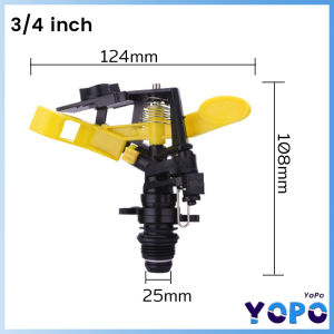 YoPo 360 Degree Automatic Rotation Sprinkler Adjustable Rocker Arm Nozzle Garden Agricultural Irrigation