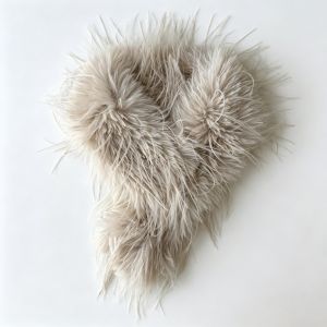 GENENIC Warm ic Fluffy Scarf Cross Thick Tassels Collar Elegant Soft Texture Faux Fur Scarf Daily
