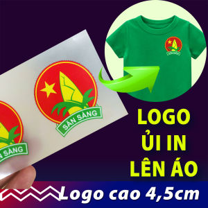 Logo IN lên vải và áo. Logo Đội thiếu niên Búp măng non sẵn sàng cao 45 cm. LOGO ỦI NHIỆT. Dùng bàn ủi in lên vải áo