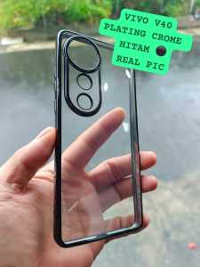 Case Vivo V40 5G Silikon Electroplating Clear List Crome Soft Casing Handphone