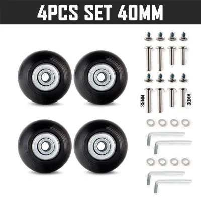 SG 4 Pcs Luggage Wheels Luggage Suitcase Replacement Wheel Repair 40mm 50mm