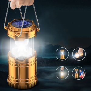 Đèn Sạc Tích Điện Dạng Rút Năng Lượng Mặt Trời Siêu Sáng Đèn Cắm Trại Led Có Cổng Cắm Sạc Usb Cho Điện Thoại Đa Năng TIDO TIDO
