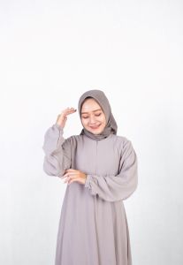 Dress Rawdah Gamis Bahan Crinkle Airflow