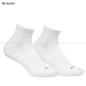 Tất nam nữ màu đen Mr.Socks có đệm xù êm chân chất liệu cotton dày dặn kháng khuẩn - STA-5009-DEN-1DOI