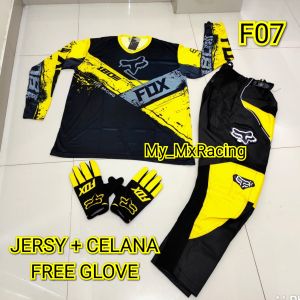 Jerseyset TRAIL CROSS- PROMO Jersey set Trail - BISA BAYAR DI TEMPAT Jersey & Celana Motocross - Jersey Trabas F07 - Jersey Stelan MX Cross - Satu Set Jersey & Celana FREE GLOVES - Jersey PREMIUM - Celana Cordura