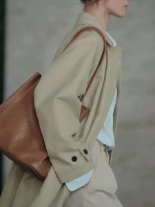 Seek truth 008 Bucket bag crossbody shoulder bag large-capacity tote genuine leather vegetable-tanned versatile cowhide bag