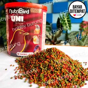nutribird uni komplit pakan burung pleci termurah bagus asli bentuk butiran sehat bunyi rajin berkicau gacor bukpar terlaris laris manis murah meriah gacor dor