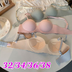Girls Bra Seamless Stripe Underwear Wireless Soft Push Up Womens Bra Comfortable Lingerie Bras