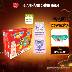 Sữa chua uống KUN dinh dưỡng lên men vị việt quất thùng 48 chai x 100ml