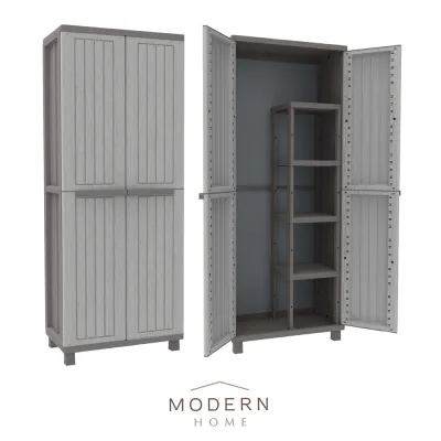TERRY JWood Storage Cabinet / Cupboard Outdoor / Indoor / Two Door / Adjustable Shelves/ Waterproof / Lockable