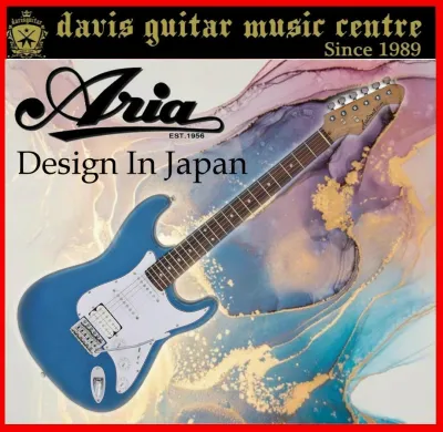 Aria Electric Guitar STG-004 Metallic Blue Design In Japan