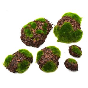 GVDBHFD Miniature Green For Vase Glass Cylinder Moss Artificial Plant Simulation Prop Rock Foam Moss Stone Fake Stone Micro Landscap