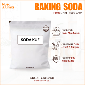 Soda Kue 1 KG - Baking Soda - Sodium Bicarbonate - Food Grade Bahan Pembuat Kue - Pengembang Kue