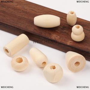 [COD] WEICHENG 100Pcs Oval Natural Wooden Loose Spacer Beads For DIY Handmade Bracelet Necklace Jewelry Making Accessories Materials