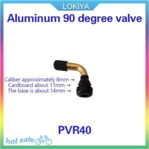 LOKIYA 2PCS Tire Valve Stem PVR70 PVR60 PVR50 PVR40 Bent 45 Degree Angled Snap-in Rubber Base For Scooter Motorcycle Moped ATV