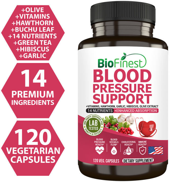 Biofinest Blood Pressure Support 14 Nutrients Vitamin B C Niacin