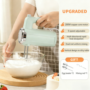 DIODIY 2IN1 Hand Mixer Electric Portable Milk Frother 5-Speed Level Electric Egg Whisk Mixer For Baking Tools 200W