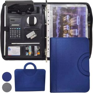 Leather Multifunctional A4 Conference Folder - Business Stationery Contract File Organizer with Zipper And Card Holder2026