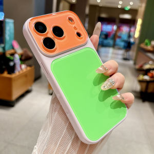 Luxury Colorful Color Collision Camera Window Acrylic Case For iPhone 18 17 16 15 14 Pro Max Shockproof Candy PC Hard Back Cover