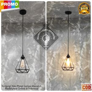 Lampu Gantung Kap Diamond Cocok Untuk Plafon Atap Cafe Restoran Ruang Tamu Ruang Makan Teras Dengan Gaya Minimalis Nuansa Vintage Retro Klasik Dengan Pilihan Warna Hitam Putih Gold Dijamin Ruangan Lebih Elegan Mewah Dengan Harga Termurah