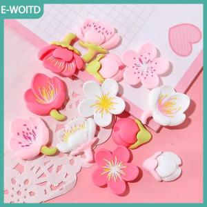 【E-WOITD】 12Pcs Sáng Tạo Bảng Trắng Phim Hoạt Hình Từ Sticker Tủ Lạnh Nam Châm Màu Hồng Hoa Nhựa Trang Trí Tủ Lạnh Nam Châm